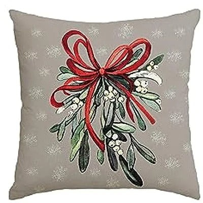 Christmas Tree Cushion Cover – Festive Green or Gray Pillow Case