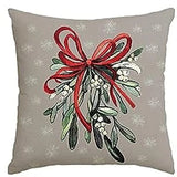 Christmas Tree Cushion Cover – Festive Green or Gray Pillow Case