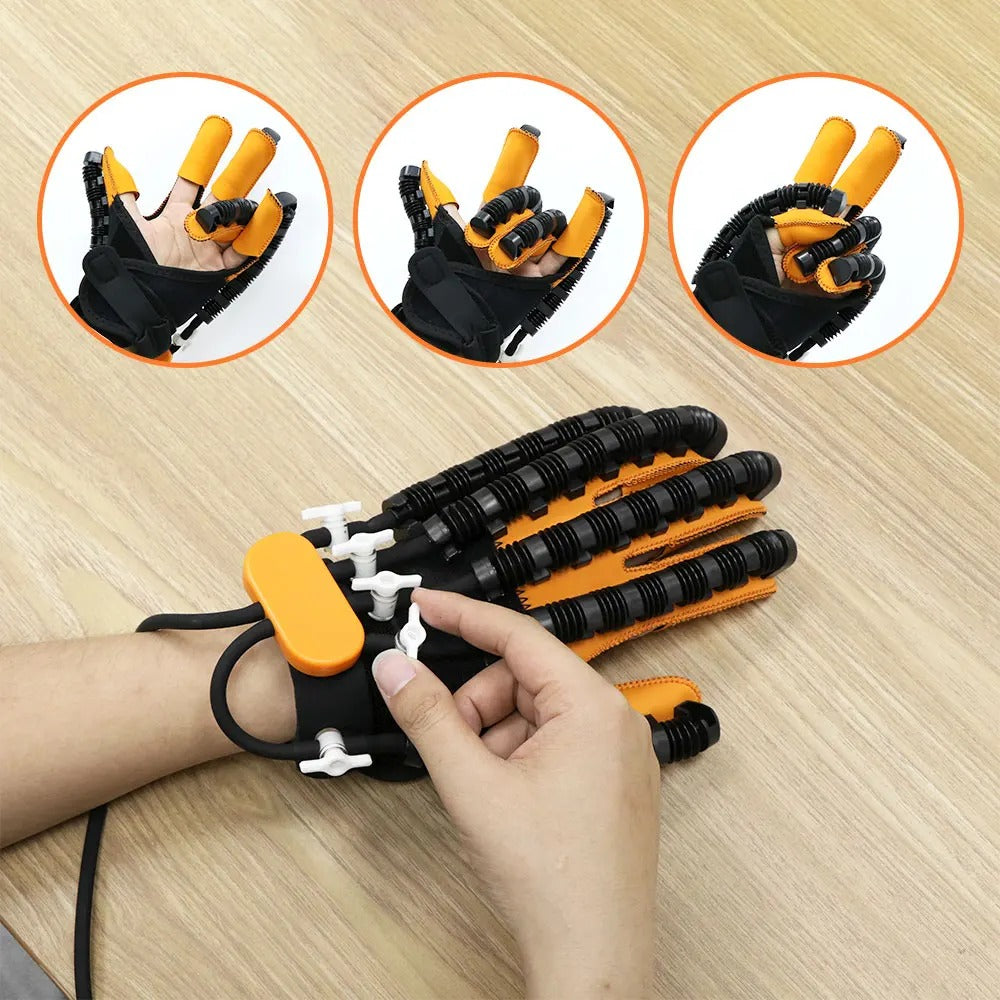 Hand Rehabilitation Trainer Glove – Pneumatic Finger Exercise, 5 Force Levels & 2400mAh Rechargeable