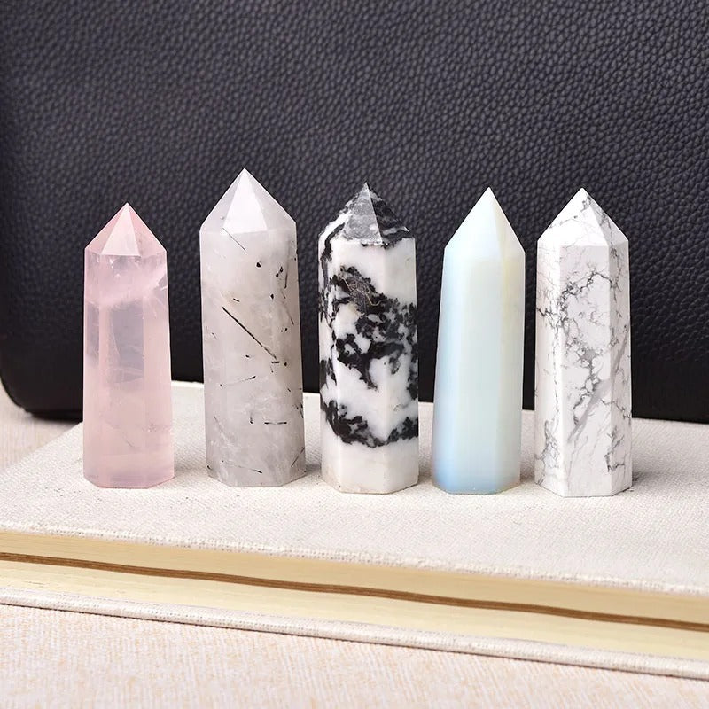 Natural Crystal Point – Polished Gemstone, 5-6cm & 19 Mineral Options