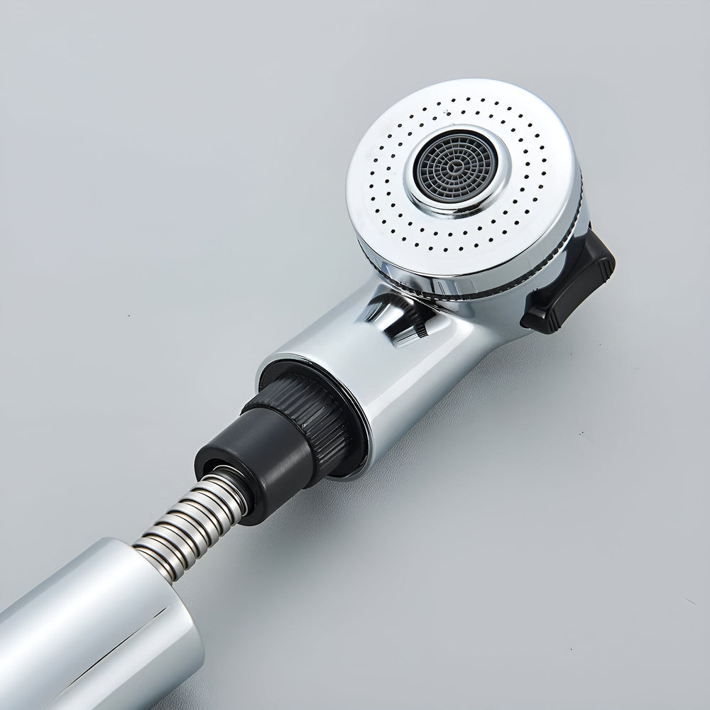 Enhanced Product Title: **Waschtischarmatur mit ausziehbarem Brausekopf – Flexible Reichweite für optimales Waschen und Reinigen** 

This title maintains the original product's essence while adding keywords that can improve search visibility and appeal to