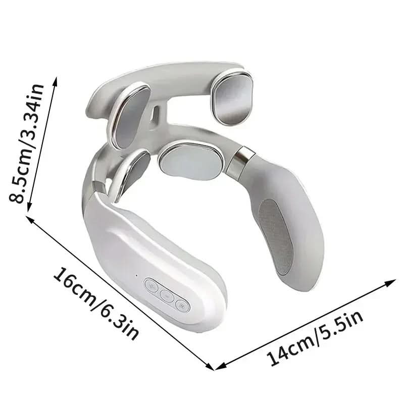 4-in-1 Neck Massager – Heat Therapy, Vibration & Cordless Rechargeable