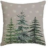 Christmas Tree Cushion Cover – Festive Green or Gray Pillow Case
