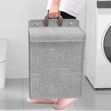 Wallora | Foldable Adhesive Laundry Basket | Wall-Mounted Clothes Hamper & Organiser