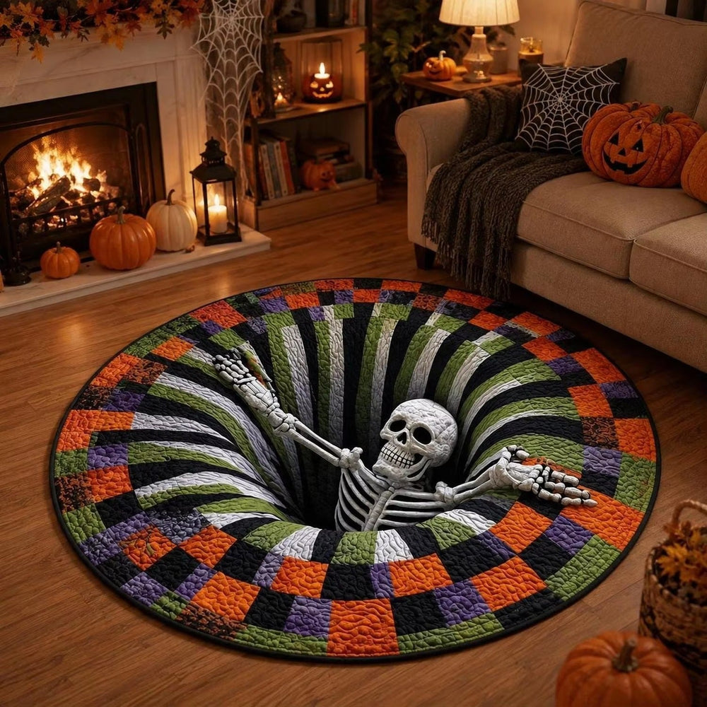 3D Vortex Halloween Area Rug