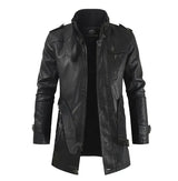 Optimized Product Title: "Elegante Lange Leder Bikerjacke für Damen - Stilvolle, Hochwertige Motorradjacke aus Echtleder" 

This title includes relevant keywords for better visibility in Google Shopping while clearly describing the product and its target