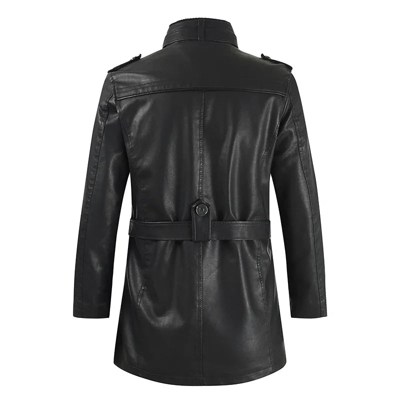 Optimized Product Title: "Elegante Lange Leder Bikerjacke für Damen - Stilvolle, Hochwertige Motorradjacke aus Echtleder" 

This title includes relevant keywords for better visibility in Google Shopping while clearly describing the product and its target
