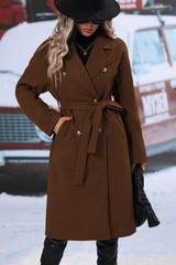 Women's belted trench coat, view 4