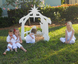 Majestic Nativity Outdoor Holiday Stable Display | Elegant Christmas Scene for Yard Decor