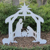 Majestic Nativity Outdoor Holiday Stable Display | Elegant Christmas Scene for Yard Decor