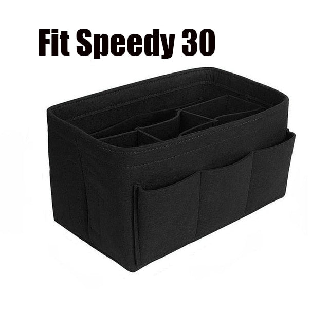 Premium Felt Handbag and Makeup Organizer Insert - Stylish, Versatile Storage Solution for Purses and Cosmetics