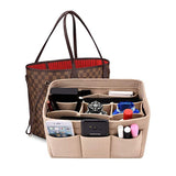Premium Felt Handbag and Makeup Organizer Insert - Stylish, Versatile Storage Solution for Purses and Cosmetics