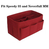 Premium Felt Handbag and Makeup Organizer Insert - Stylish, Versatile Storage Solution for Purses and Cosmetics
