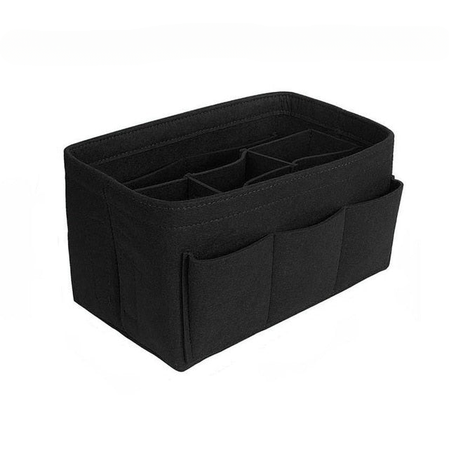 Premium Felt Handbag and Makeup Organizer Insert - Stylish, Versatile Storage Solution for Purses and Cosmetics