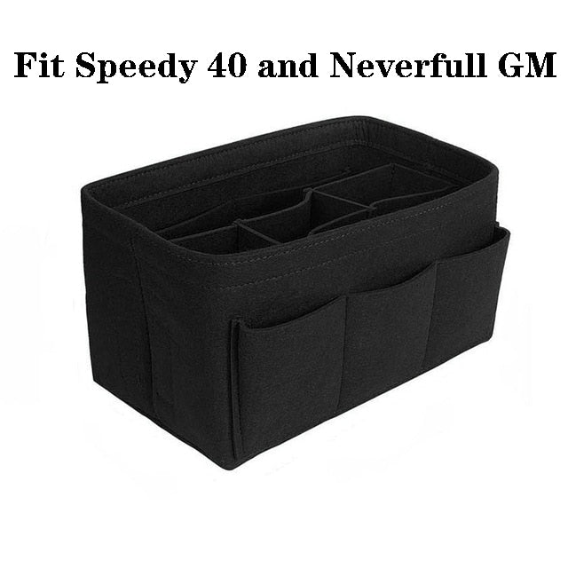 Premium Felt Handbag and Makeup Organizer Insert - Stylish, Versatile Storage Solution for Purses and Cosmetics