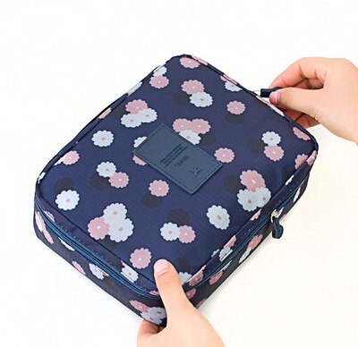 Compact Waterproof Makeup Travel Organizer - Stylish & Durable Cosmetic Case for On-the-Go Beauty Essentials