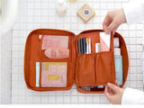 Compact Waterproof Makeup Travel Organizer - Stylish & Durable Cosmetic Case for On-the-Go Beauty Essentials