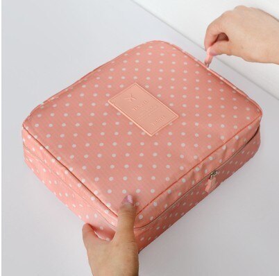 Compact Waterproof Makeup Travel Organizer - Stylish & Durable Cosmetic Case for On-the-Go Beauty Essentials