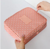 Compact Waterproof Makeup Travel Organizer - Stylish & Durable Cosmetic Case for On-the-Go Beauty Essentials
