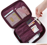 Compact Waterproof Makeup Travel Organizer - Stylish & Durable Cosmetic Case for On-the-Go Beauty Essentials