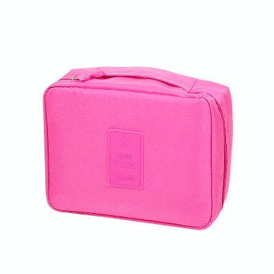 Compact Waterproof Makeup Travel Organizer - Stylish & Durable Cosmetic Case for On-the-Go Beauty Essentials