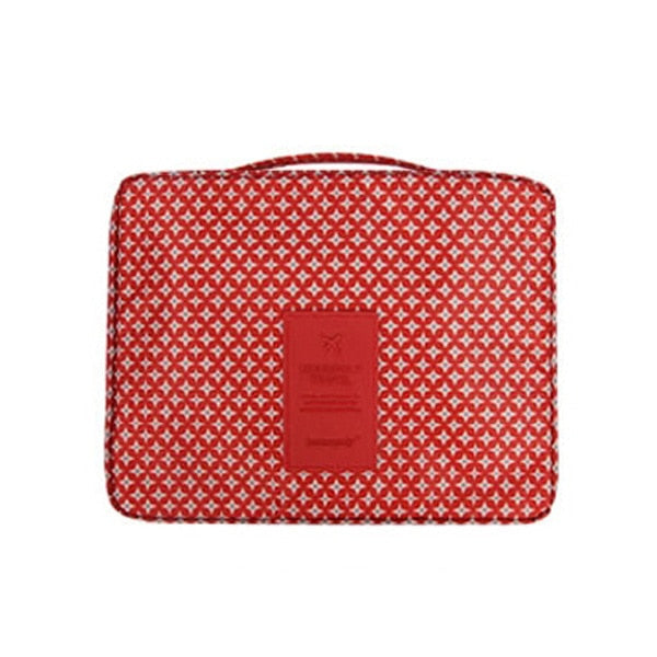 Compact Waterproof Makeup Travel Organizer - Stylish & Durable Cosmetic Case for On-the-Go Beauty Essentials