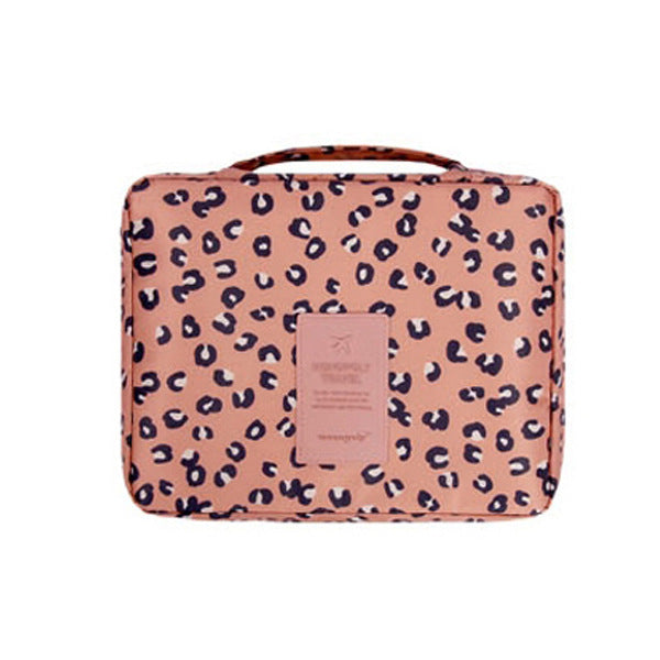 Compact Waterproof Makeup Travel Organizer - Stylish & Durable Cosmetic Case for On-the-Go Beauty Essentials