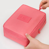 Compact Waterproof Makeup Travel Organizer - Stylish & Durable Cosmetic Case for On-the-Go Beauty Essentials