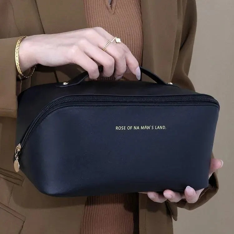 Luxury Travel Makeup Organizer with Zipper – Stylish Toiletry Bag for Cosmetics & Essentials
