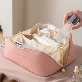 Luxury Travel Makeup Organizer with Zipper – Stylish Toiletry Bag for Cosmetics & Essentials