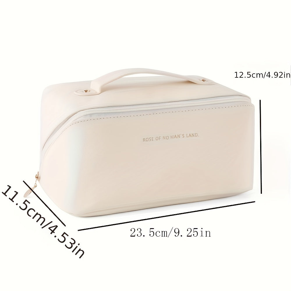 Luxury Travel Makeup Organizer with Zipper – Stylish Toiletry Bag for Cosmetics & Essentials