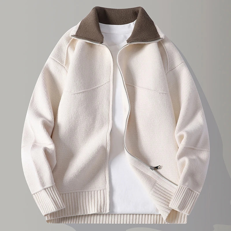 Men's zip-through cardigan, view 4