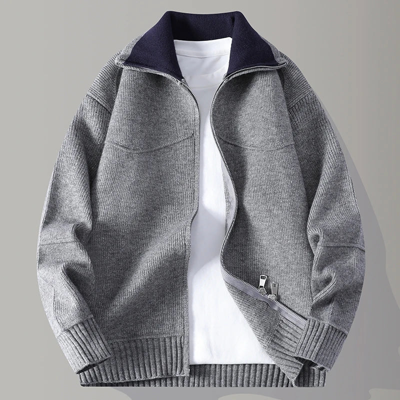 Men's zip-through cardigan, view 5