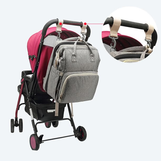 Enhanced Product Title:  
"Convertible Baby Diaper Backpack with Foldable Bassinet | Waterproof Multi-Pocket Design for Ultimate Convenience"  

This title is optimized for clarity and includes relevant keywords that potential customers might search for,