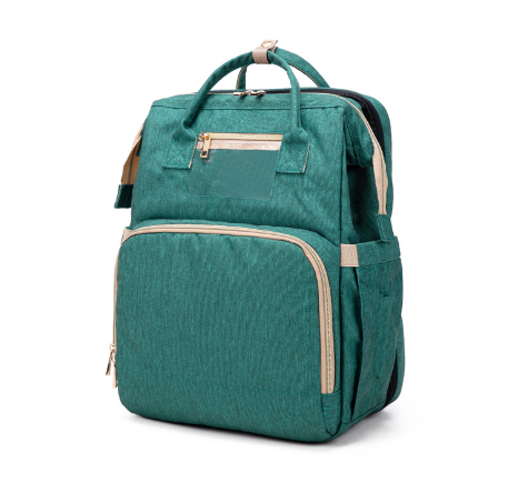 Enhanced Product Title:  
"Convertible Baby Diaper Backpack with Foldable Bassinet | Waterproof Multi-Pocket Design for Ultimate Convenience"  

This title is optimized for clarity and includes relevant keywords that potential customers might search for,