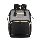 Enhanced Product Title:  
"Convertible Baby Diaper Backpack with Foldable Bassinet | Waterproof Multi-Pocket Design for Ultimate Convenience"  

This title is optimized for clarity and includes relevant keywords that potential customers might search for,