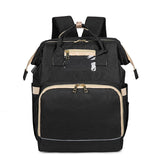Enhanced Product Title:  
"Convertible Baby Diaper Backpack with Foldable Bassinet | Waterproof Multi-Pocket Design for Ultimate Convenience"  

This title is optimized for clarity and includes relevant keywords that potential customers might search for,