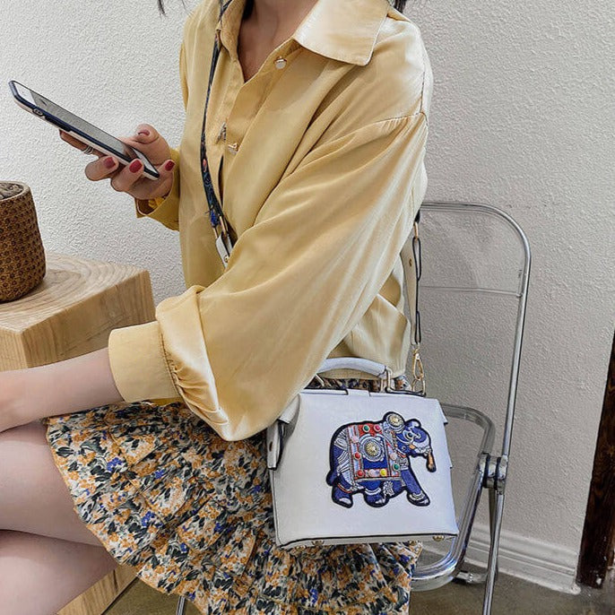 Bohemian Embroidered Mandala Shoulder Bag - Lightweight Multi-Use Tote for Travel & Everyday Style