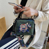 Bohemian Embroidered Mandala Shoulder Bag - Lightweight Multi-Use Tote for Travel & Everyday Style