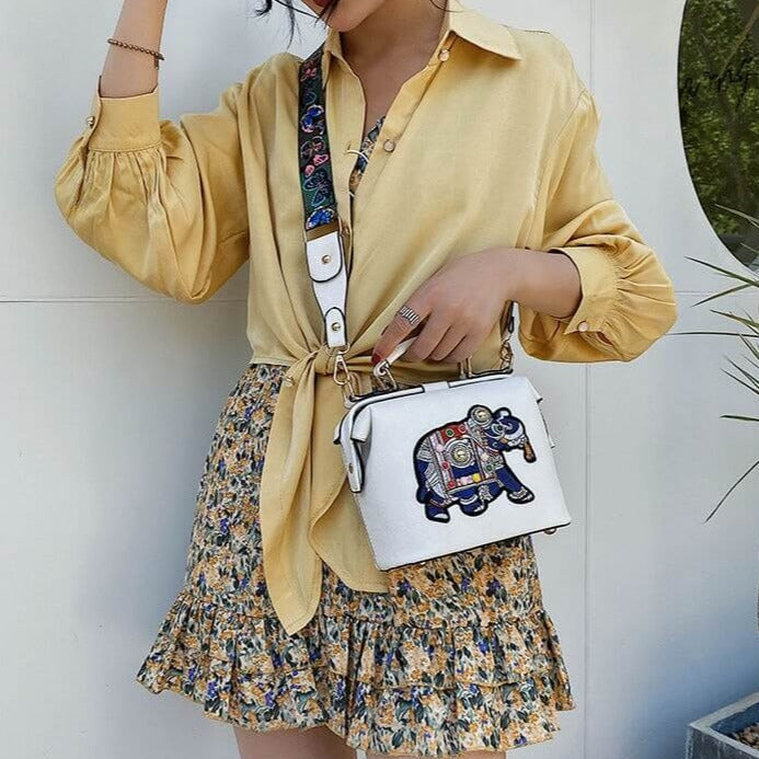Bohemian Embroidered Mandala Shoulder Bag - Lightweight Multi-Use Tote for Travel & Everyday Style