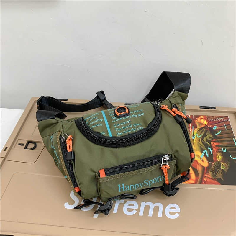 Water-Resistant Men's Multi-Way Waist & Sling Bag - Versatile Travel & Outdoor Pack