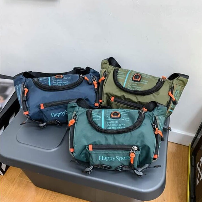 Water-Resistant Men's Multi-Way Waist & Sling Bag - Versatile Travel & Outdoor Pack