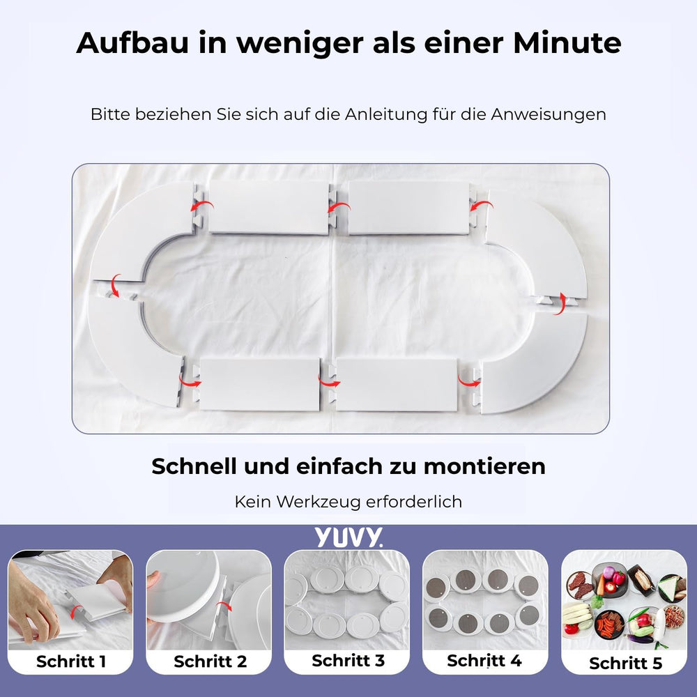 Optimized Product Title: "Drehteller-Set für Esstisch – 8 rutschfeste Servierplatten für müheloses Servieren und stilvolle Präsentation" 

This title includes relevant keywords while enhancing clarity and appeal for potential buyers.