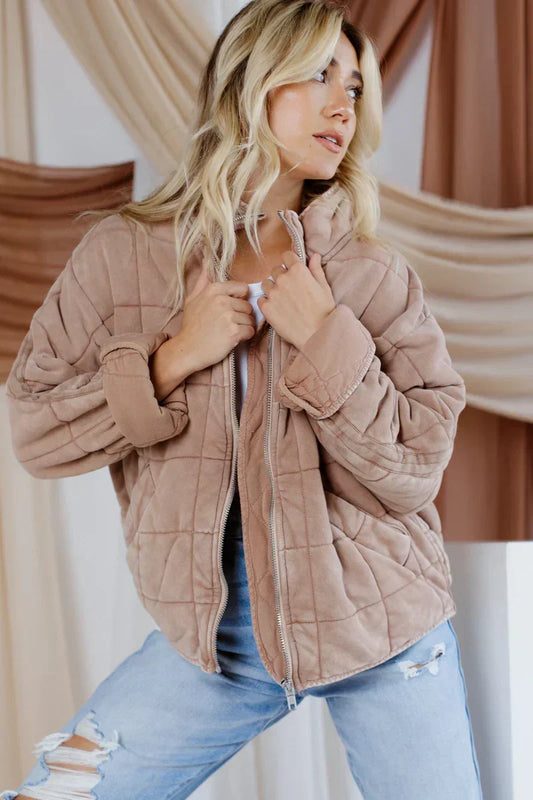 Women's zip-up coat, view 1