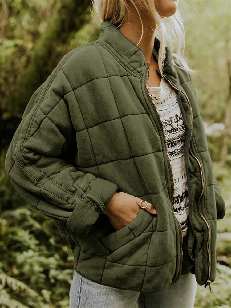 Women's zip-up coat, view 3