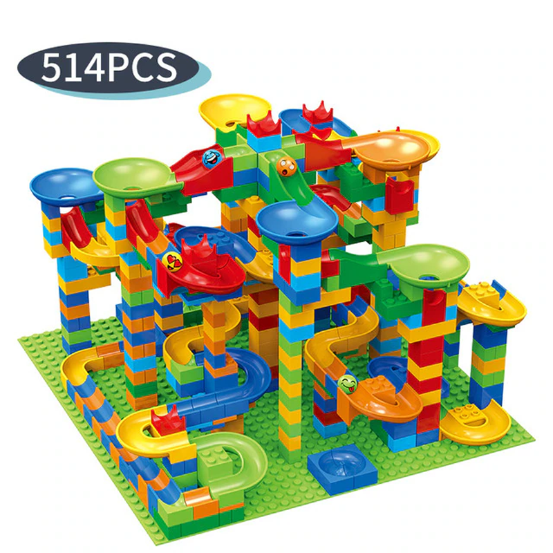 Marble Run Building Blocks Set – Creative Maze with Slide & Ball Track for Kids – Educational STEM Toy for Problem Solving & Imagination Development