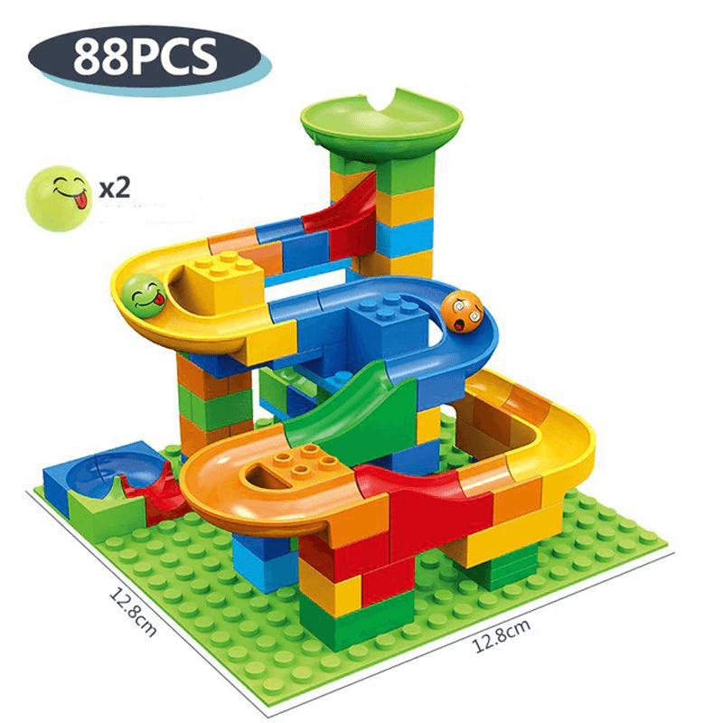 Marble Run Building Blocks Set – Creative Maze with Slide & Ball Track for Kids – Educational STEM Toy for Problem Solving & Imagination Development