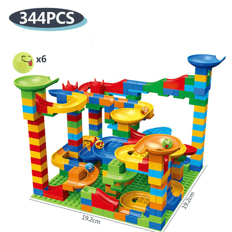 Marble Run Building Blocks Set – Creative Maze with Slide & Ball Track for Kids – Educational STEM Toy for Problem Solving & Imagination Development