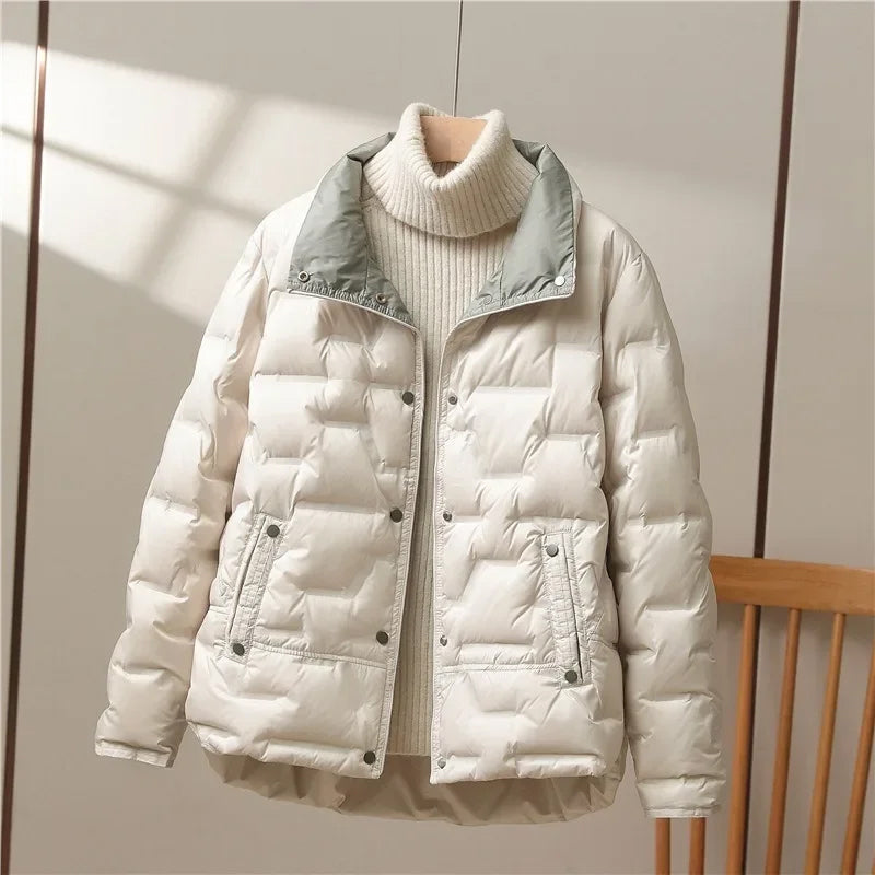 Women's quilted puffer jacket, view 1
