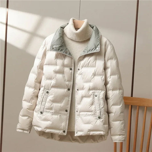 Women's quilted puffer jacket, view 1